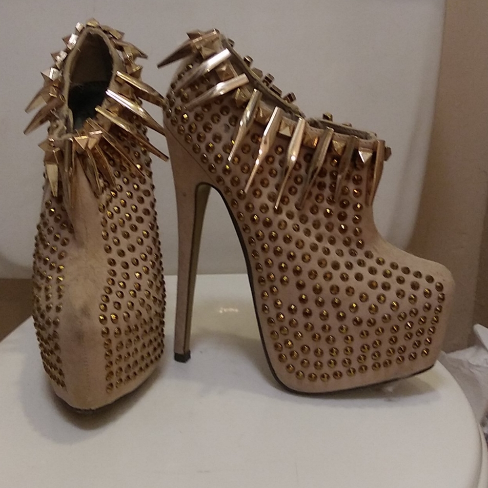 7 inch high badass stiletto booties